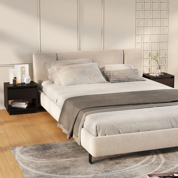 vidaXL Noční stolky 2 ks černé 45 x 34 x 44 cm dřevotříska