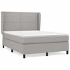 vidaXL Box spring postel s matrac&iacute; světle &scaron;ed&aacute; 140 x 190 cm textil