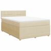 vidaXL Box spring postel s matrac&iacute; kr&eacute;mov&aacute; 140x190 cm textil