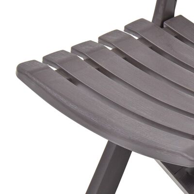 vidaXL Skládací zahradní židle 2 ks plast mocha