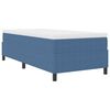 vidaXL Postel s boxspringem Modr&aacute; a b&iacute;l&aacute; 90 x 190 cm Žebrovan&aacute; l&aacute;tka