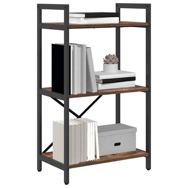 vidaXL Knihovna Kouřov&yacute; dub 56 x 34 x 96 cm kompozitn&iacute; dřevo