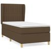 vidaXL Box spring postel s matrac&iacute; tmavě hněd&aacute; 90x190 cm textil