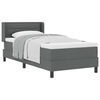 vidaXL Postel s boxspringem s pol&scaron;t&aacute;řem Tmavě &scaron;ed&aacute; 190 x 90 cm textil