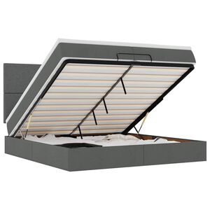 vidaXL Osmansk&yacute; r&aacute;m postele s matrac&iacute; tmavě &scaron;ed&yacute; 200x200cm textil