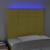 vidaXL Čelo postele s LED zelen&eacute; 90x5x118/128 cm textil