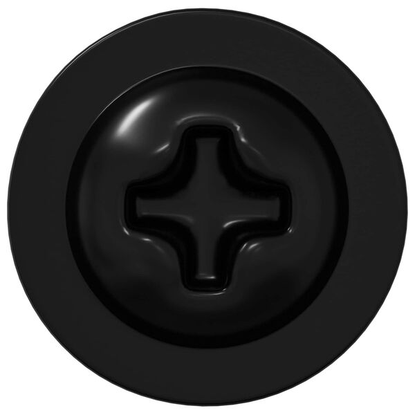 vidaXL Samovrtn&yacute; hřeb&iacute;k 12 pcs Čern&aacute; 3,5 x 12 mm Železo