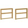 vidaXL Modul opěrek 2 pcs B&iacute;l&aacute; 78,5 x 10 x 61 cm Masivn&iacute; ak&aacute;tov&eacute; dřevo