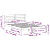 vidaXL R&aacute;m postele s čelo Hněd&aacute; 140 x 220 cm Masivn&iacute; borov&eacute; dřevo