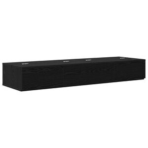 vidaXL Studio stůl Čern&yacute; dub 110 x 40 x 19,5 cm Kompozitn&iacute; dřevo