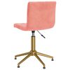 vidaXL Otočn&eacute; j&iacute;deln&iacute; židle 4 ks růžov&eacute; samet