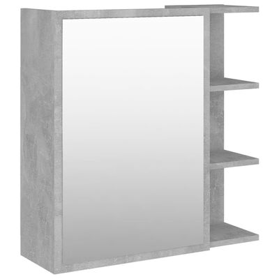 vidaXL Zrcadlová skříňka betonově šedá 62,5 x 20,5 x 64 cm dřevotříska