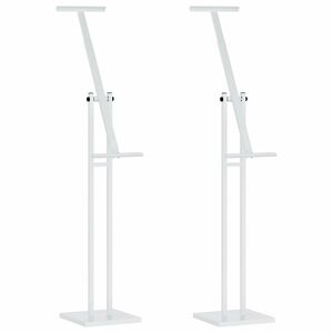 vidaXL St&aacute;nky pro veletrhy 2 pcs B&iacute;l&yacute; 26,5 x 26,5 x 150 cm Ocel