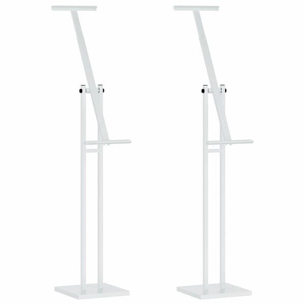 vidaXL St&aacute;nky pro veletrhy 2 pcs B&iacute;l&yacute; 26,5 x 26,5 x 150 cm Ocel