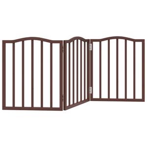 vidaXL Z&aacute;brana pro psy skl&aacute;dac&iacute; 3 panely hněd&yacute; dub 150 cm topol