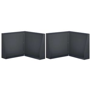 vidaXL Opěrn&aacute; zeď 2 ks 50 x 50 x 30 cm Ocel Antracitov&aacute;