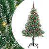 vidaXL Uměl&yacute; v&aacute;nočn&iacute; stromeček se sněhem a LED osvětlen&iacute;m 150 cm