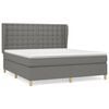 vidaXL Box spring postel s matrac&iacute; tmavě &scaron;ed&aacute; 180x200 cm textil