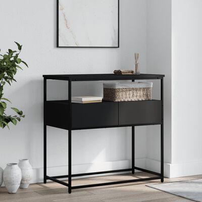 vidaXL Konzolový stolek černý 75 x 40 x 75 cm kompozitní dřevo