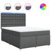 vidaXL Box spring postel s matrac&iacute; tmavě &scaron;ed&aacute; 160x200 cm textil