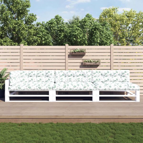 vidaXL Podu&scaron;ky na palety 7 ks vzor listů textil