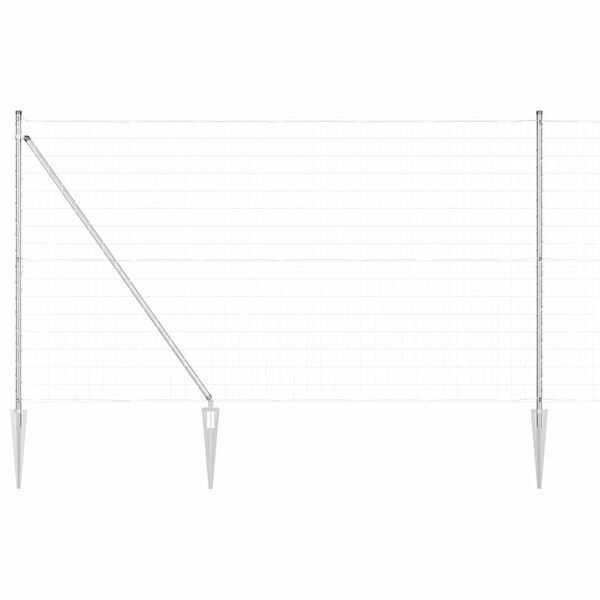 vidaXL Plot s sloupkem Stř&iacute;brn&aacute; 1,5 x 10 m Ocel