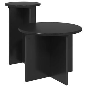 vidaXL Sada odkl&aacute;dac&iacute;ch stolků 2 pcs Čern&yacute; dub Kompozitn&iacute; dřevo