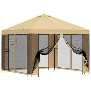 vidaXL Zahradn&iacute; alt&aacute;n se stěnami 3 x 3 m Kr&eacute;mov&aacute; Polyester a ocel