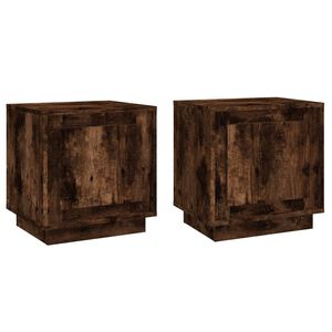 vidaXL Nočn&iacute; stolky 2 ks kouřov&yacute; dub 44 x 35 x 45 cm kompozitn&iacute; dřevo