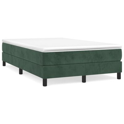 vidaXL Rám postele tmavě zelený 120 x 200 cm samet