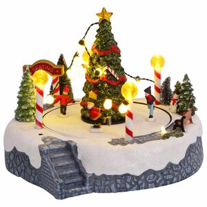 vidaXL Dekorace v&aacute;nočn&iacute; vesnice 22 x 21,5 x 17 cm Plast V&iacute;cebarevn&yacute;