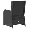 vidaXL Polohovac&iacute; zahradn&iacute; křesla 2 ks s podu&scaron;kami čern&aacute; polyratan