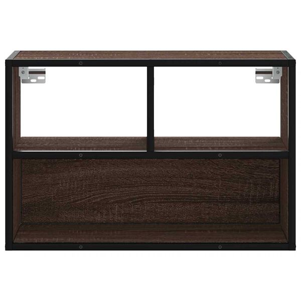 vidaXL TV skř&iacute;ňka hněd&yacute; dub 60 x 31 x 39,5 cm kompozitn&iacute; dřevo a kov