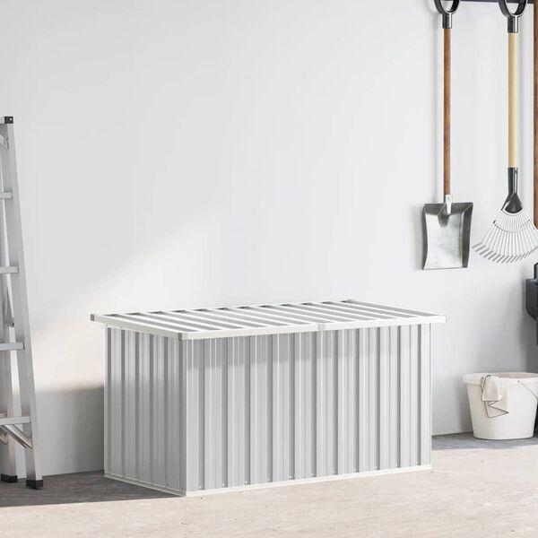 vidaXL Zahradní úložný box šedý 129 x 67 x 65 cm