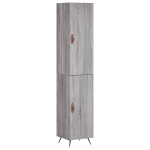 vidaXL Skř&iacute;ň highboard &scaron;ed&aacute; sonoma 34,5 x 34 x 180 cm kompozitn&iacute; dřevo
