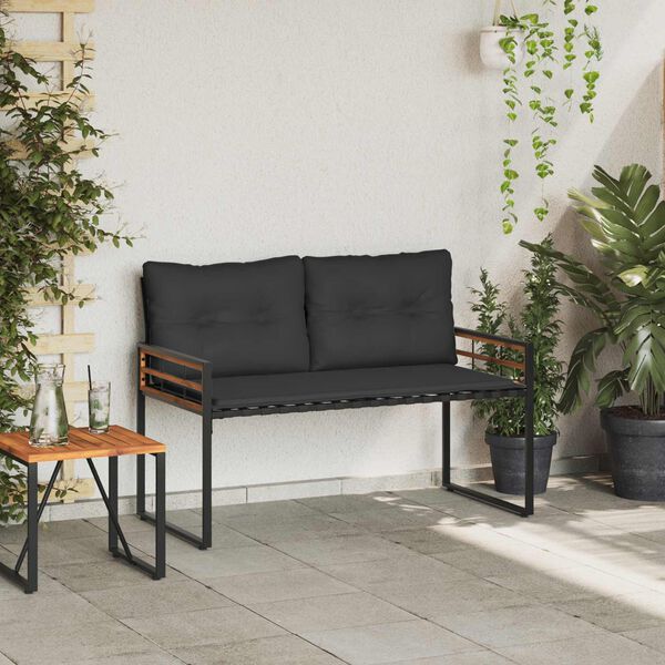 vidaXL Dřevěná vrstvená lavice Tlumená šedá 114 x 55 x 77 cm