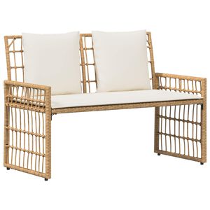 vidaXL Venkovn&iacute; lavice 2 -Seater 116 x 55 x 82 cm Ocel a polyratan