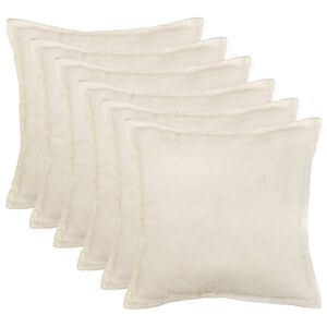 vidaXL Povlak na pol&scaron;t&aacute;ř 6 pcs HOUTEN Kr&eacute;mov&aacute; 30 x 30 cm Boucl&eacute;