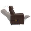 vidaXL Zvedací masážní křeslo hnědé umělá kůže
