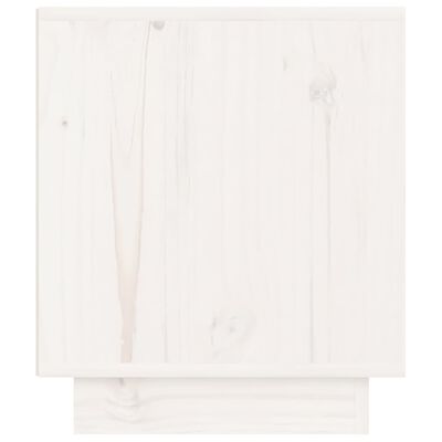 vidaXL Noční stolek bílý 40 x 34 x 40 cm masivní borové dřevo