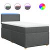 vidaXL Box spring postel s matrac&iacute; tmavě &scaron;ed&aacute; 90x200 cm textil