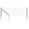 vidaXL Plot s sloupkem Zelen&aacute; 0,4 x 10 m Ocel a PVC