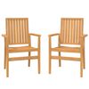 vidaXL Stohovateln&eacute; zahradn&iacute; židle 2 ks 56,5x57,5x91 cm masivn&iacute; teak