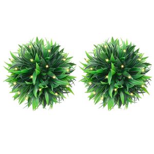 vidaXL Uměl&eacute; buxus koule s LED světly 2 ks zelen&eacute; 20 cm