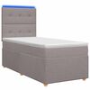 vidaXL Postel boxspring s matrac&iacute; s LED p&aacute;sky Taupe 80 x 200 cm Textil