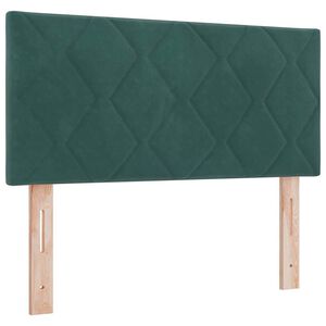 vidaXL LED hlavov&aacute; deska Tmavě zelen&aacute; 100 cm samet