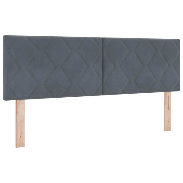vidaXL Postel s boxspringem s matrac&iacute; Tmavě &scaron;ed&aacute; 140 x 190 cm samet