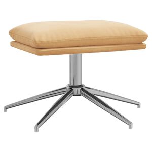 vidaXL Podnožka krémová 60x60x35 cm tkanina z mikrovlákna