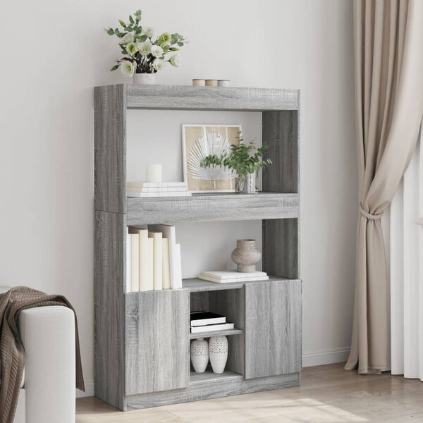 vidaXL Skříň highboard šedá sonoma 92 x 33 x 140 cm kompozitní dřevo