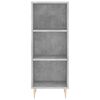 vidaXL Skř&iacute;ň highboard betonově &scaron;ed&aacute; 34,5x34x180 cm kompozitn&iacute; dřevo